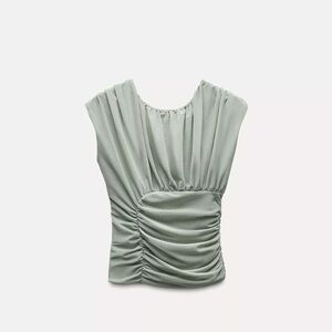 Zara tulle ruched top